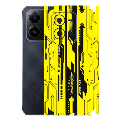 VIVO Z/V/X/T/U/S Series Phone Skins (All Models) - Yellow Cyberpunk - 3D Embossed Finish (L-93) Vivo V25 (5G)