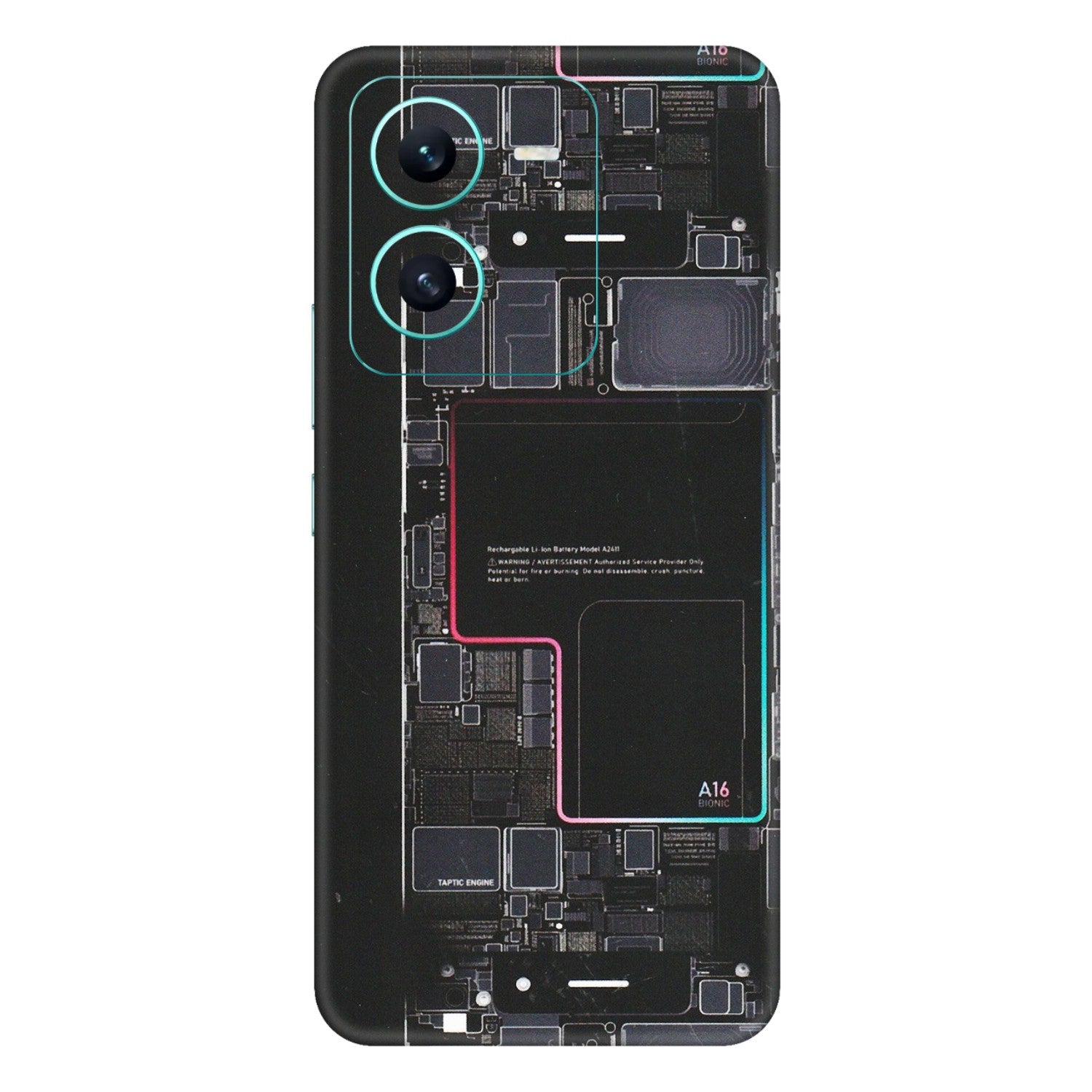 VIVO Z/V/X/T/U/S Series Phone Skins (All Models) - Motherboard Circuit Layout - Matte Finish (M-117) Vivo V25 (5G)