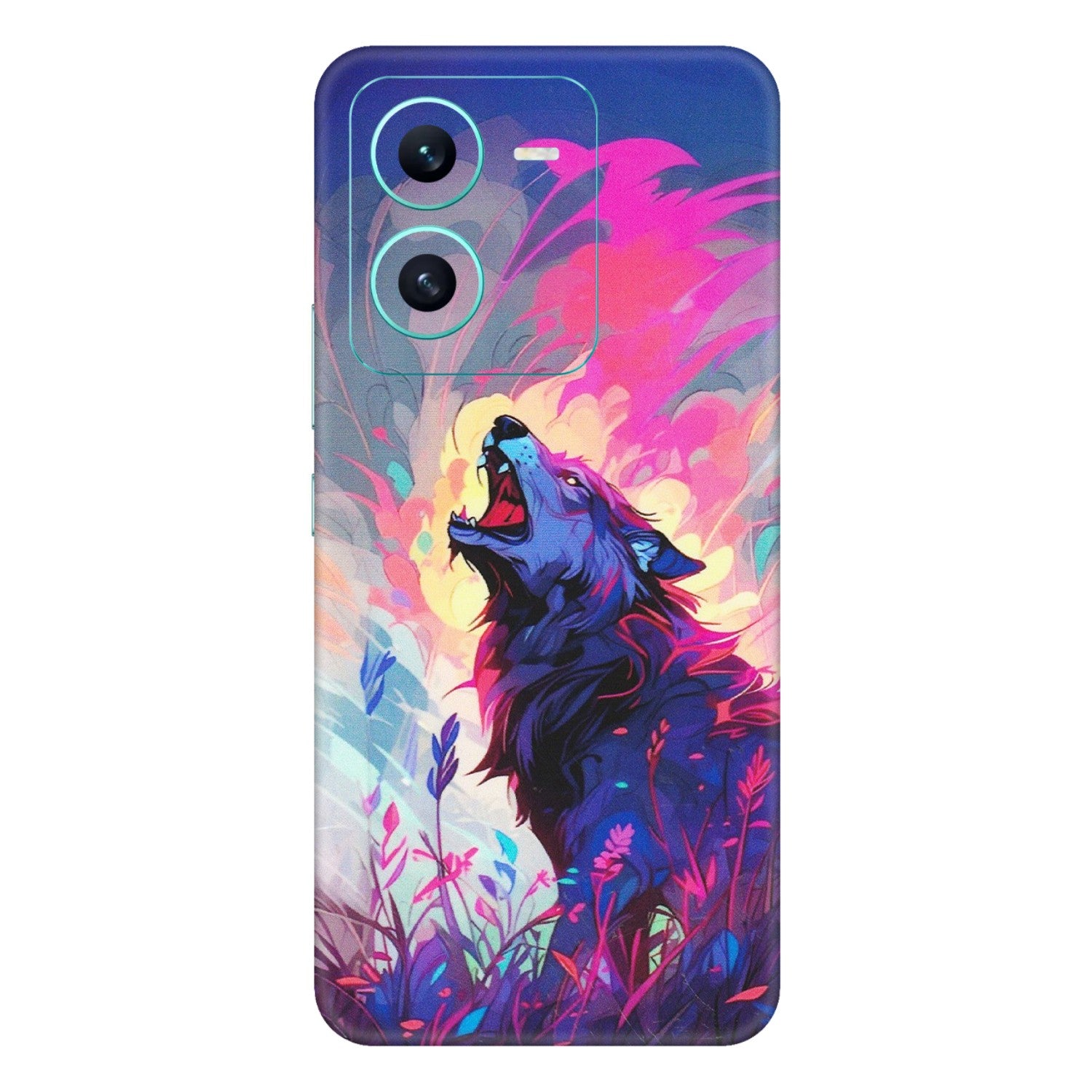 VIVO Z/V/X/T/U/S Series Phone Skins (All Models) - New Wild Wolf Abstract - Matte Finish (M-125) Vivo V25 (5G)