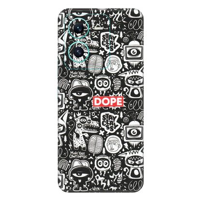 VIVO Z/V/X/T/U/S Series Phone Skins (All Models) - Dope Stay Classy Black Doodles - Matte Finish (M-126) Vivo V25 (5G)