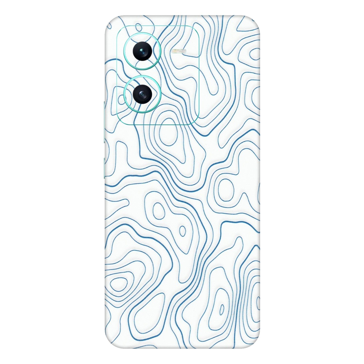 VIVO Z/V/X/T/U/S Series Phone Skins (All Models) - Blue And White Swirls - Matte Finish (M-139) Vivo V25 (5G)