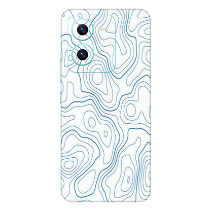 VIVO Z/V/X/T/U/S Series Phone Skins (All Models) - Blue And White Swirls - Matte Finish (M-139) Vivo V25 (5G)