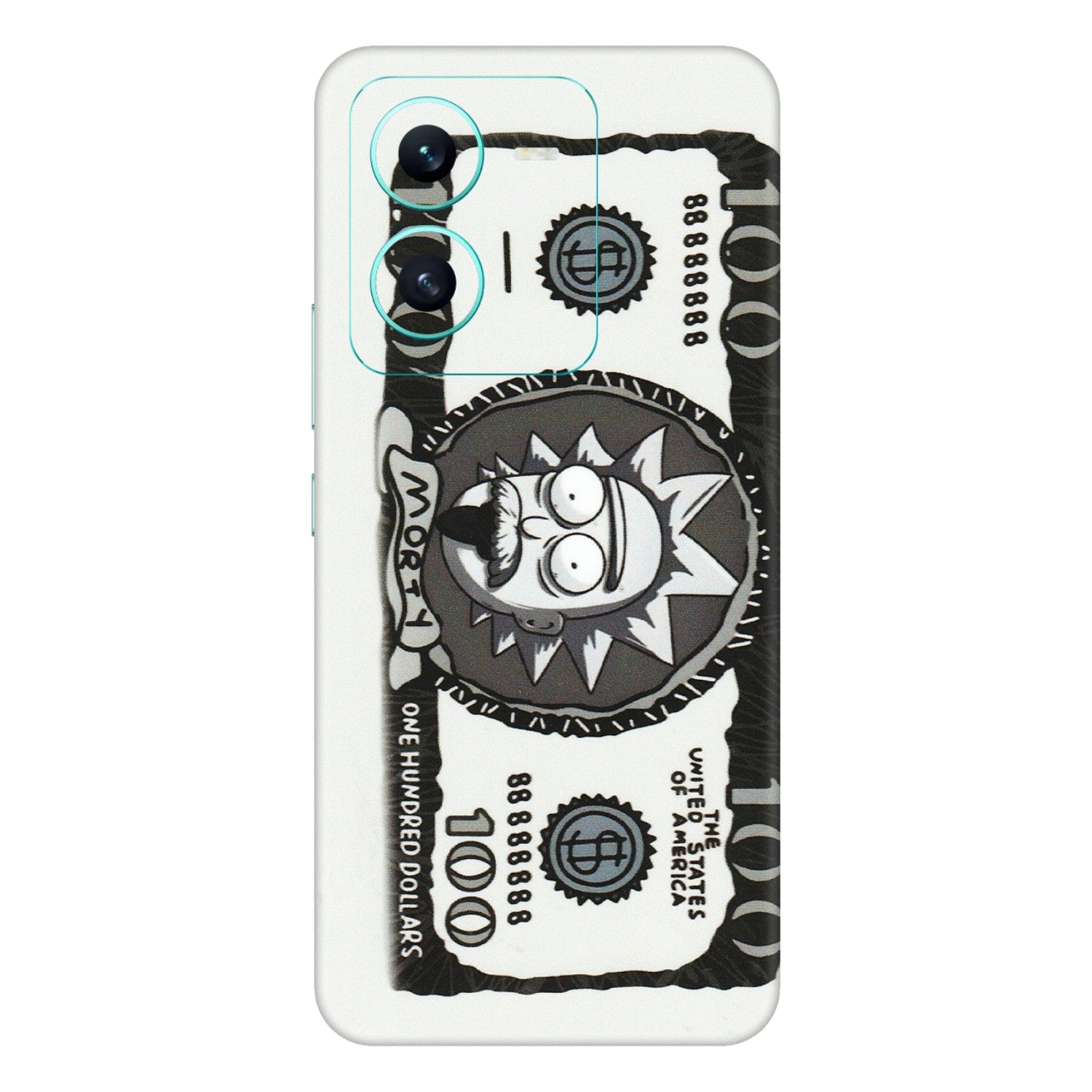 VIVO Z/V/X/T/U/S Series Phone Skins (All Models) - Rick And Morty Hundred Dollar Anime - Matte Finish (M-161) Vivo V25 (5G)
