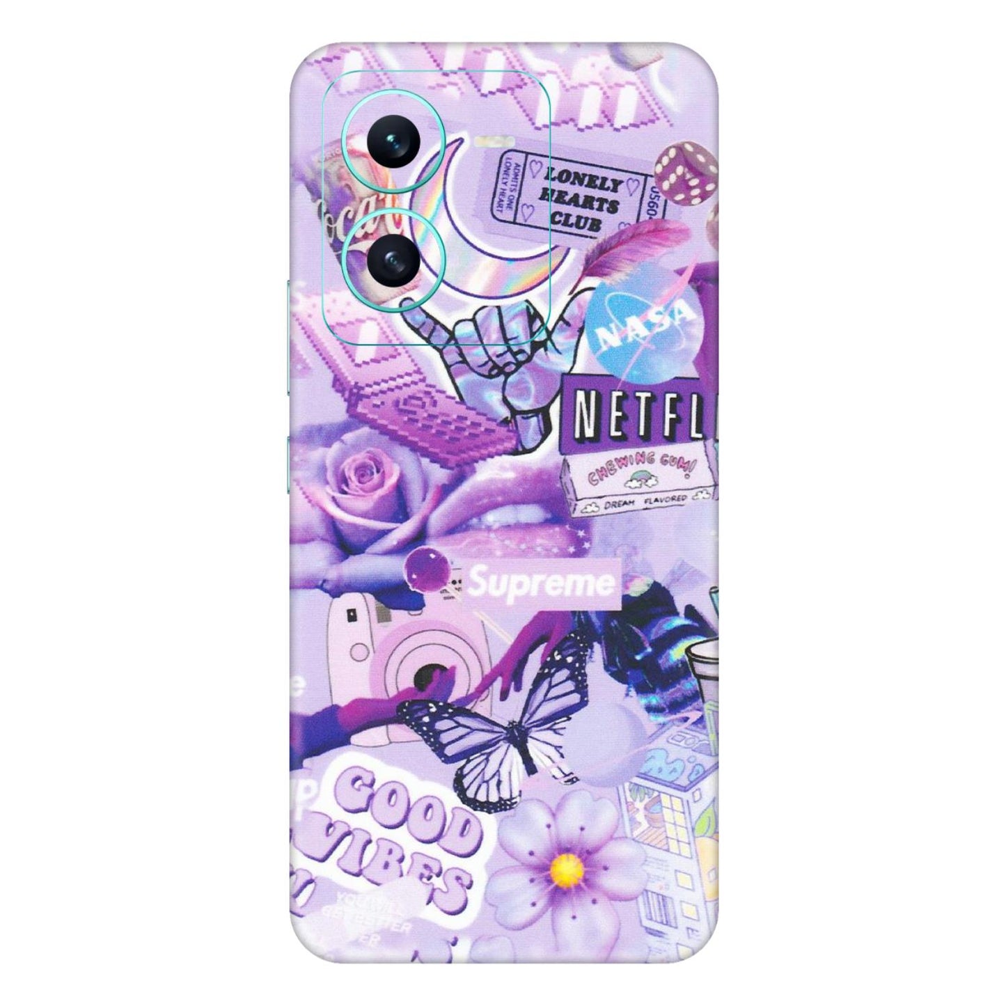 VIVO Z/V/X/T/U/S Series Phone Skins (All Models) - Supreme Purple Magic - Matte Finish (M-88) Vivo V25 (5G)