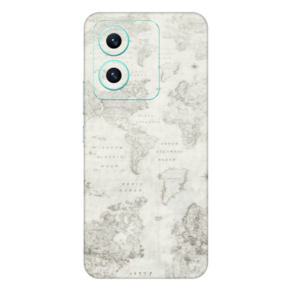 VIVO Z/V/X/T/U/S Series Phone Skins (All Models) - World Travel Map - Transparent Finish (T-04) Vivo V25 (5G)