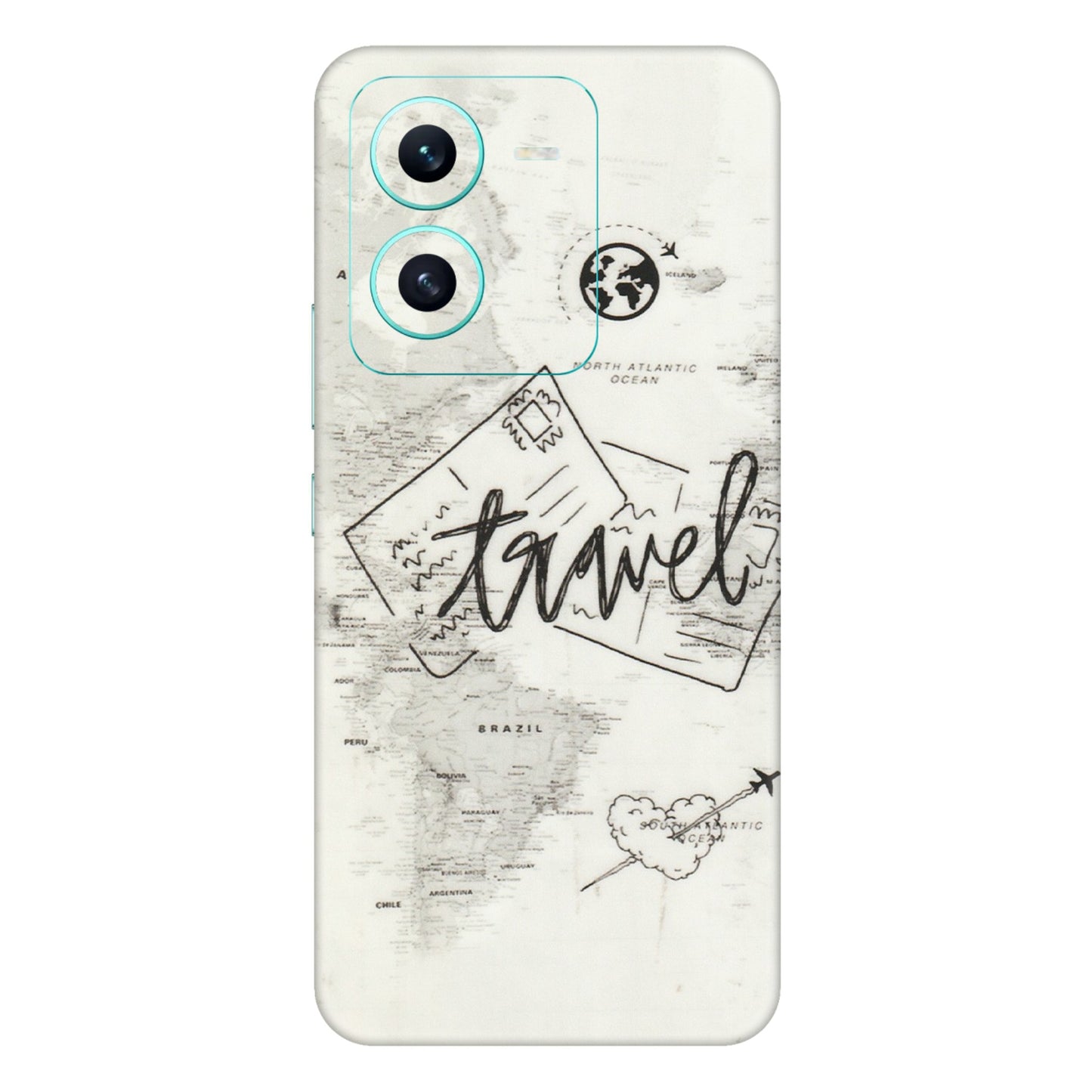 VIVO Z/V/X/T/U/S Series Phone Skins (All Models) - Travel Ticket - Transparent Finish (T-06) Vivo V25 (5G)