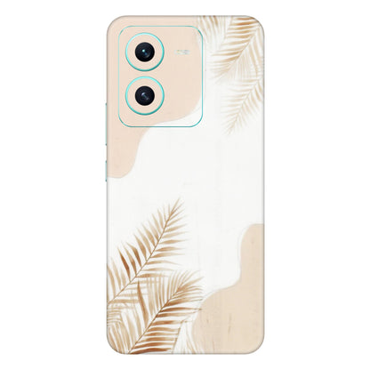 VIVO Z/V/X/T/U/S Series Phone Skins (All Models) - Gold Petals Abstract - Transparent Finish (T-08) Vivo V25 (5G)