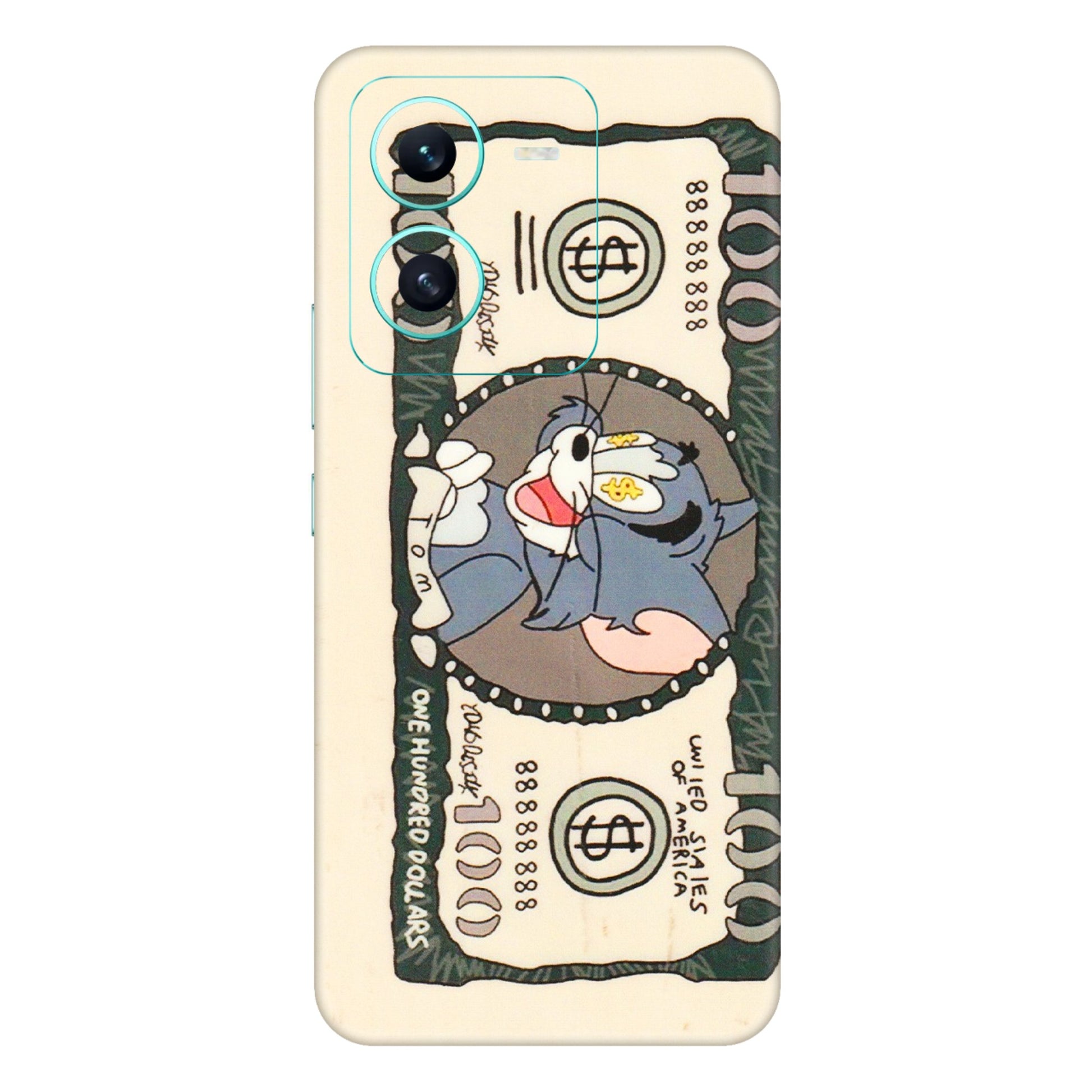 VIVO Z/V/X/T/U/S Series Phone Skins (All Models) - One Hundred Dollar Tom - Transparent Finish (T-16) Vivo V25 (5G)