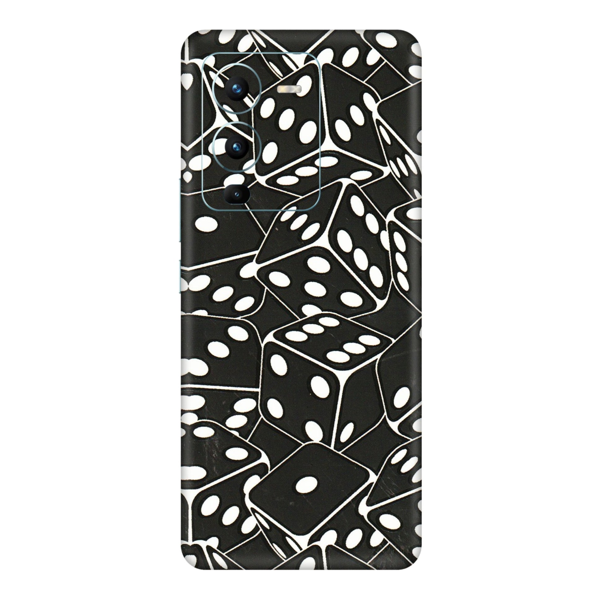 VIVO Z/V/X/T/U/S Series Phone Skins (All Models) - Big Black Dices - 3D Embossed Finish (L-106) Vivo V25 Pro