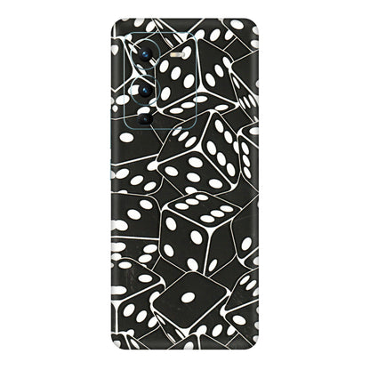 VIVO Z/V/X/T/U/S Series Phone Skins (All Models) - Big Black Dices - 3D Embossed Finish (L-106) Vivo V25 Pro