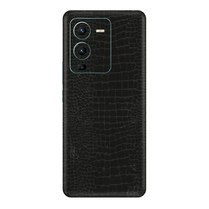 VIVO Z/V/X/T/U/S Series Phone Skins (All Models) - Snake Leather Black - 3D Embossed Finish (L-107) Vivo V25 Pro