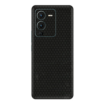 VIVO Z/V/X/T/U/S Series Phone Skins (All Models) - Black honeycomb - 3D Embossed Finish (L-114) Vivo V25 Pro