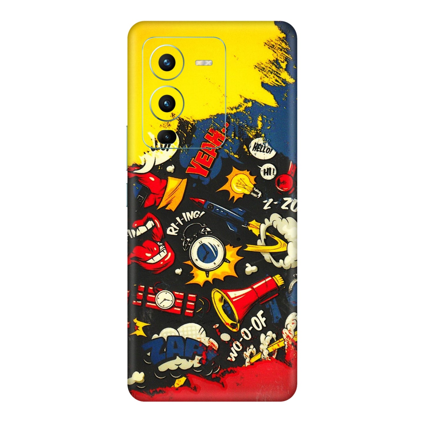 VIVO Z/V/X/T/U/S Series Phone Skins (All Models) - Pacific Doodle Art - 3D Embossed Finish (L-120) Vivo V25 Pro