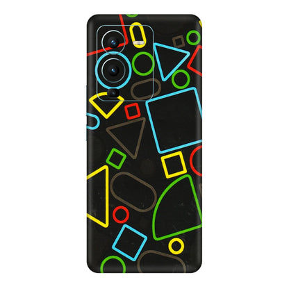 VIVO Z/V/X/T/U/S Series Phone Skins (All Models) - Black Shapes - 3D Embossed Finish (L-131) Vivo V25 Pro