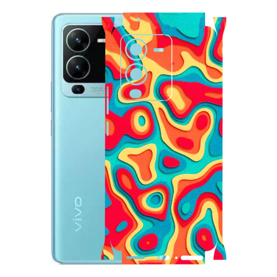 VIVO Z/V/X/T/U/S Series Phone Skins (All Models) - Abstract Swirl - 3D Embossed Finish (L-150) Vivo V25 Pro