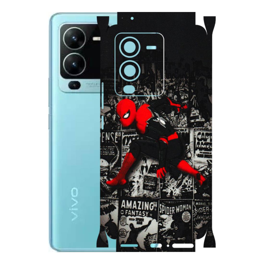 VIVO Z/V/X/T/U/S Series Phone Skins (All Models) - SpiderMan New - 3D Embossed Finish (L-162) Vivo V25 Pro