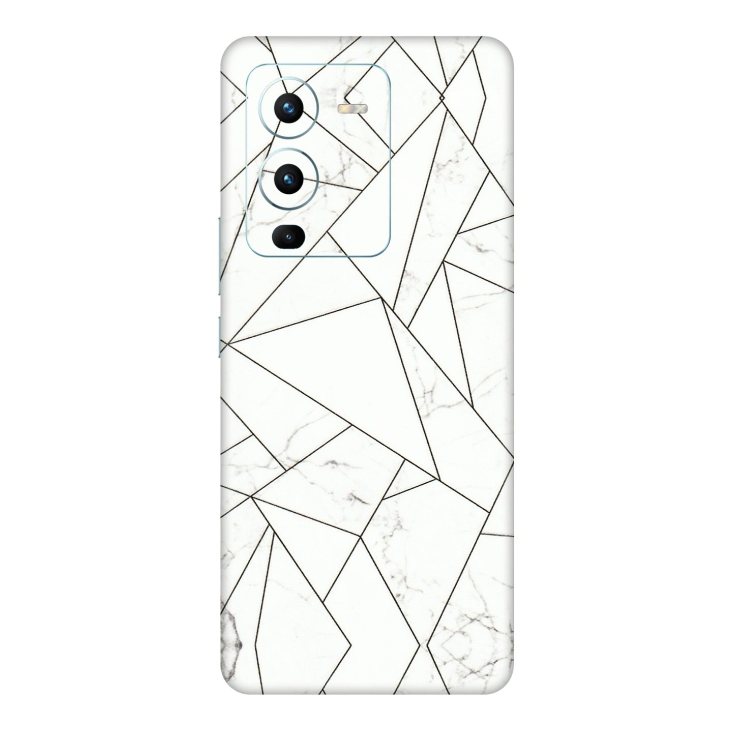 VIVO Z/V/X/T/U/S Series Phone Skins (All Models) - Luxury White Marble Effect - 3D Embossed Finish (L-168) Vivo V25 Pro