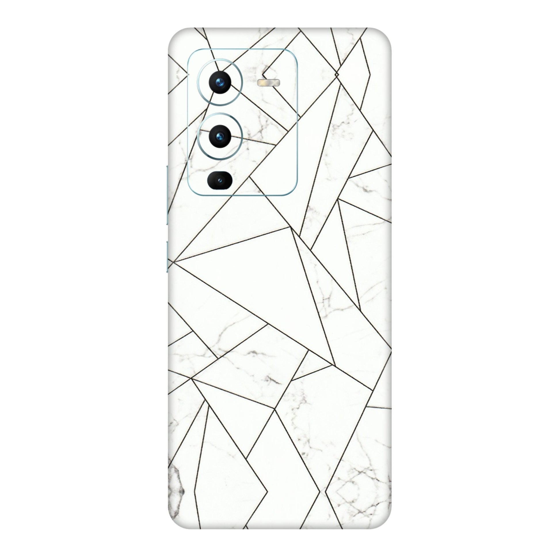 VIVO Z/V/X/T/U/S Series Phone Skins (All Models) - Luxury White Marble Effect - 3D Embossed Finish (L-168) Vivo V25 Pro