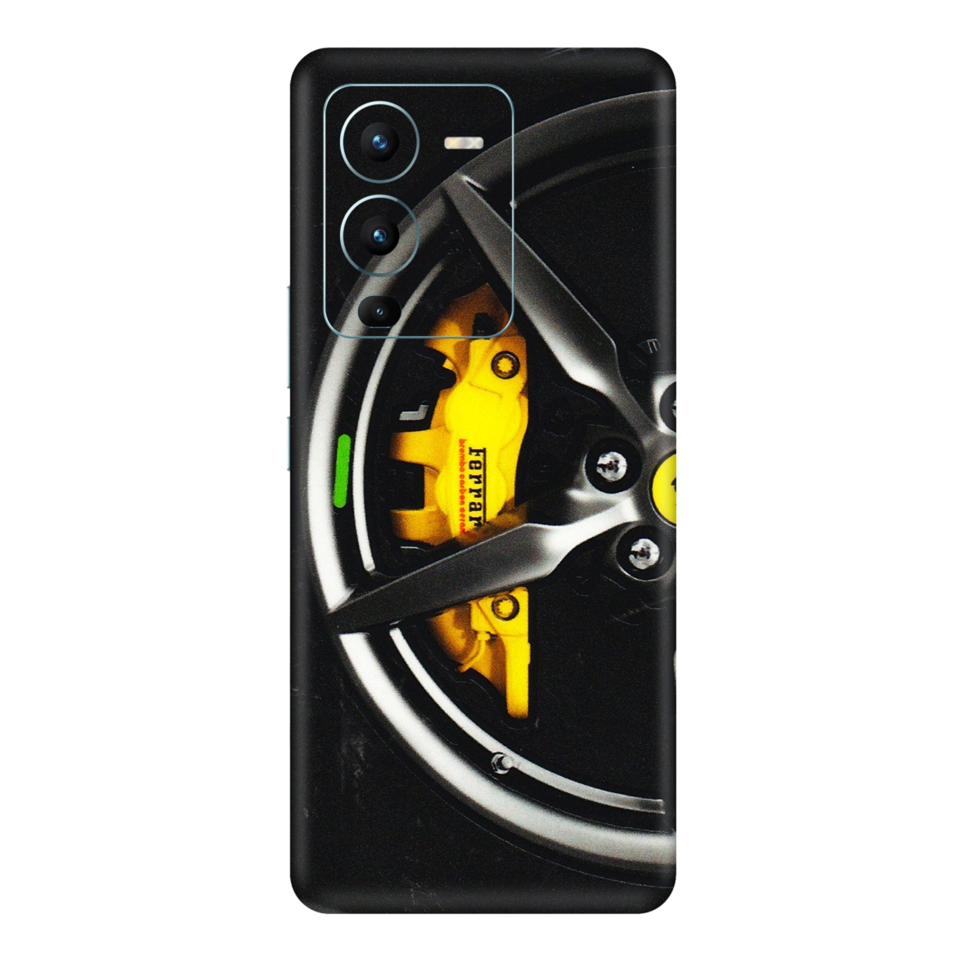 VIVO Z/V/X/T/U/S Series Phone Skins (All Models) - Ferrari Wheel Alloy - 3D Embossed Finish (L-173) Vivo V25 Pro