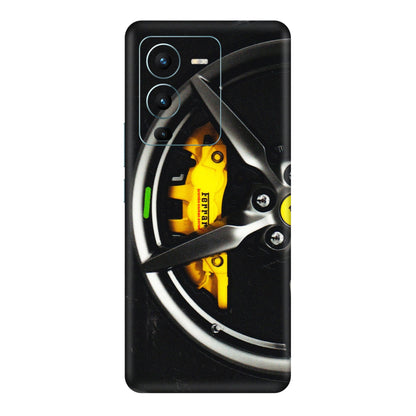 VIVO Z/V/X/T/U/S Series Phone Skins (All Models) - Ferrari Wheel Alloy - 3D Embossed Finish (L-173) Vivo V25 Pro