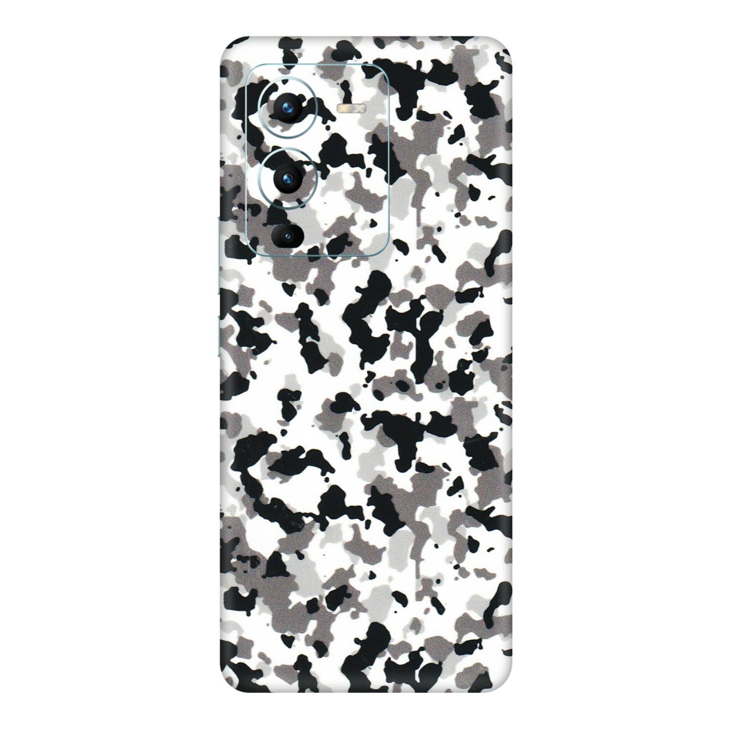 VIVO Z/V/X/T/U/S Series Phone Skins (All Models) - White Black Camouflage - 3D Embossed Finish (L-18) Vivo V25 Pro