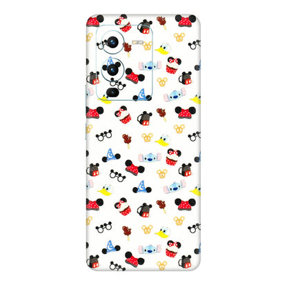 VIVO Z/V/X/T/U/S Series Phone Skins (All Models) - Minnie Mouse & Donald Doodles s - 3D Embossed Finish (L-194) Vivo V25 Pro