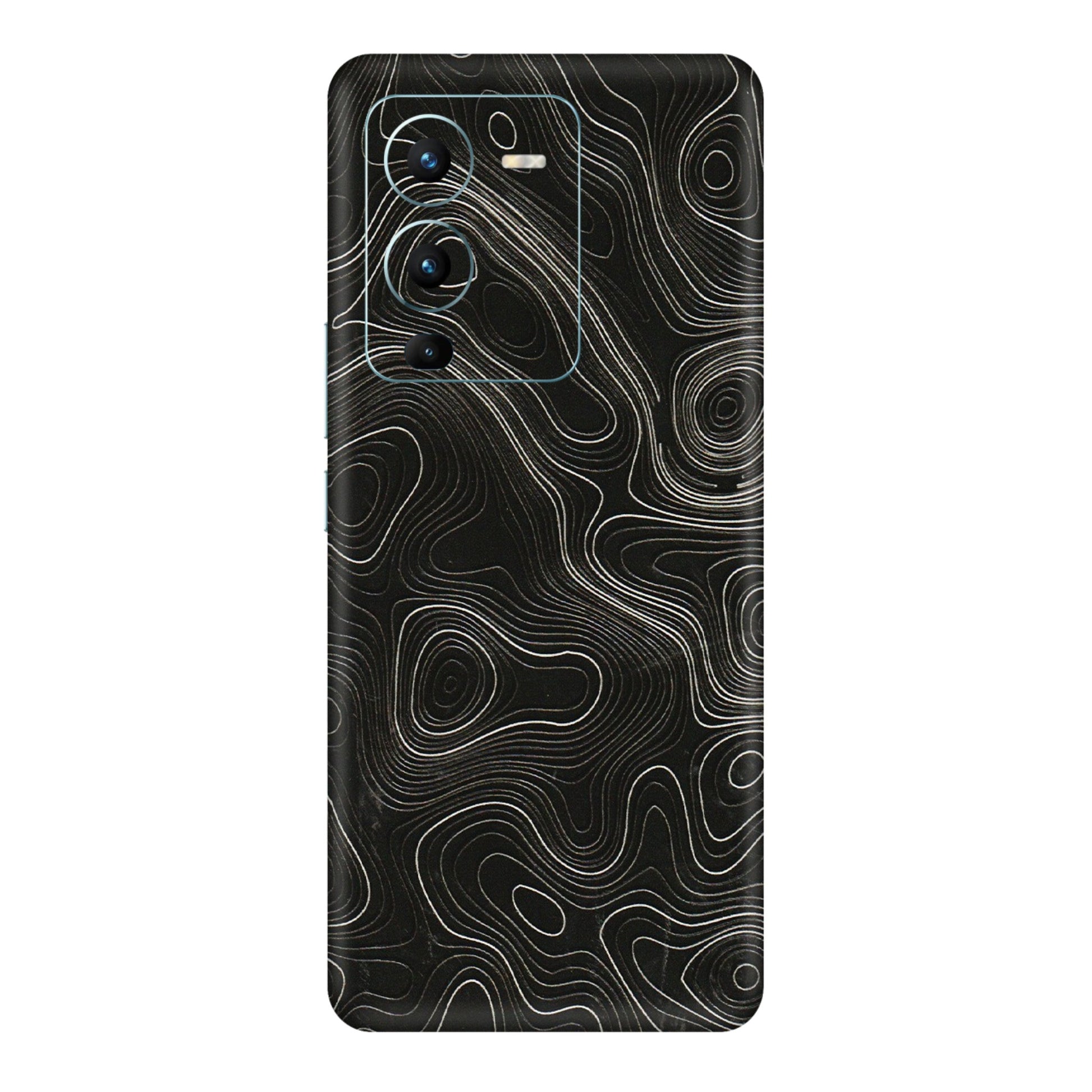 VIVO Z/V/X/T/U/S Series Phone Skins (All Models) - Black Swirl - 3D Embossed Finish (L-196) Vivo V25 Pro