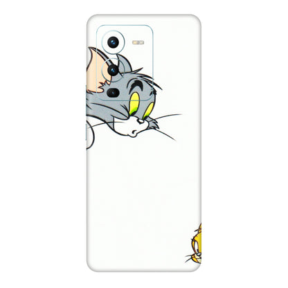 VIVO Z/V/X/T/U/S Series Phone Skins (All Models) - Cute Tom And Jerry - 3D Embossed Finish (L-220) Vivo V25 Pro