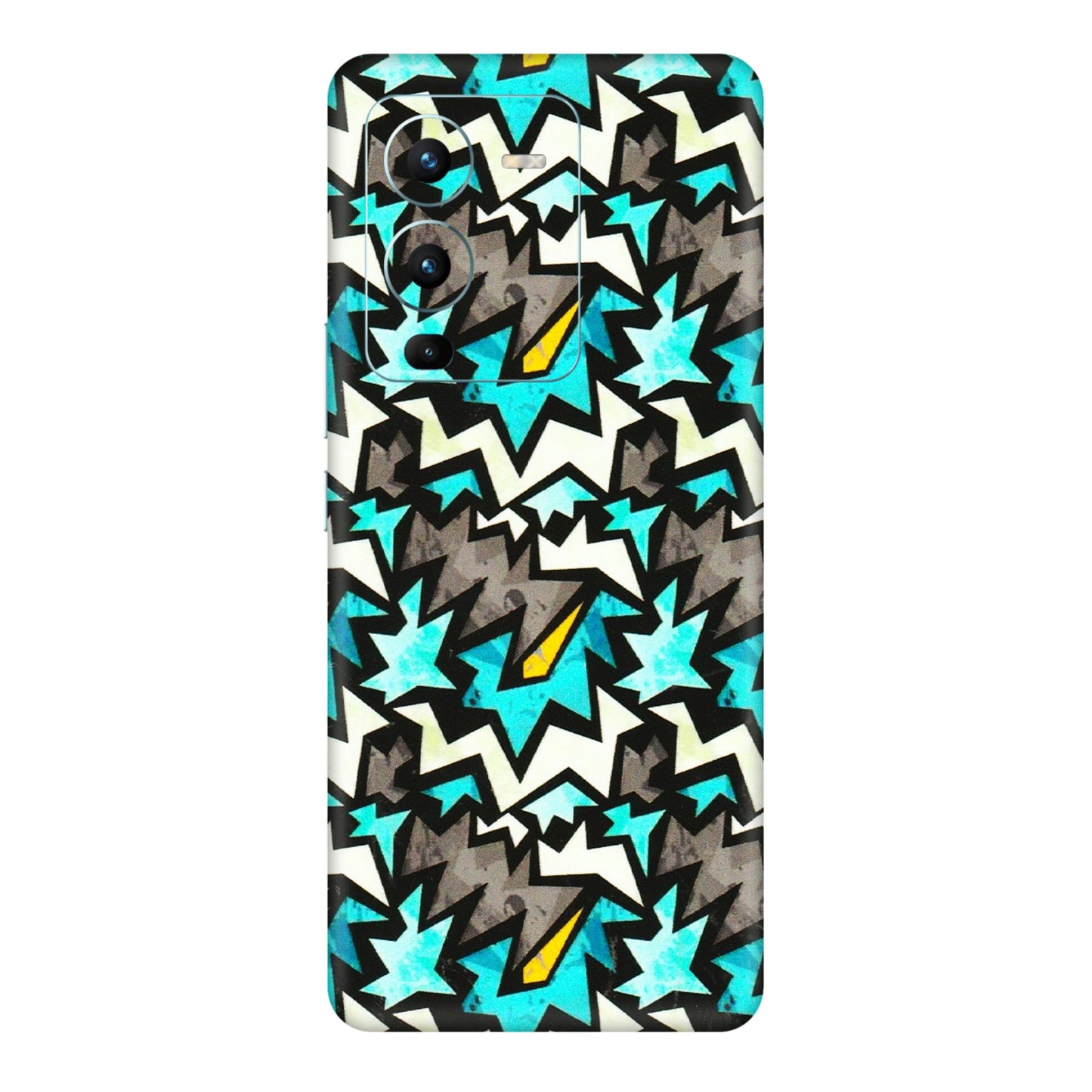 VIVO Z/V/X/T/U/S Series Phone Skins (All Models) - Funky Zig Zag - 3D Embossed Finish (L-223) Vivo V25 Pro