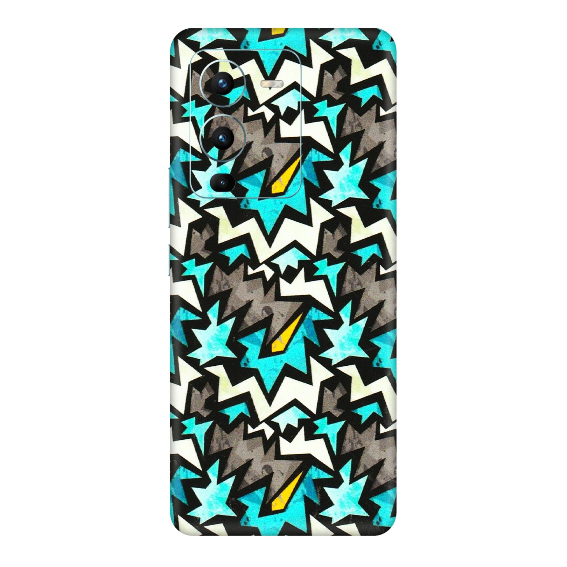 VIVO Z/V/X/T/U/S Series Phone Skins (All Models) - Funky Zig Zag - 3D Embossed Finish (L-223) Vivo V25 Pro