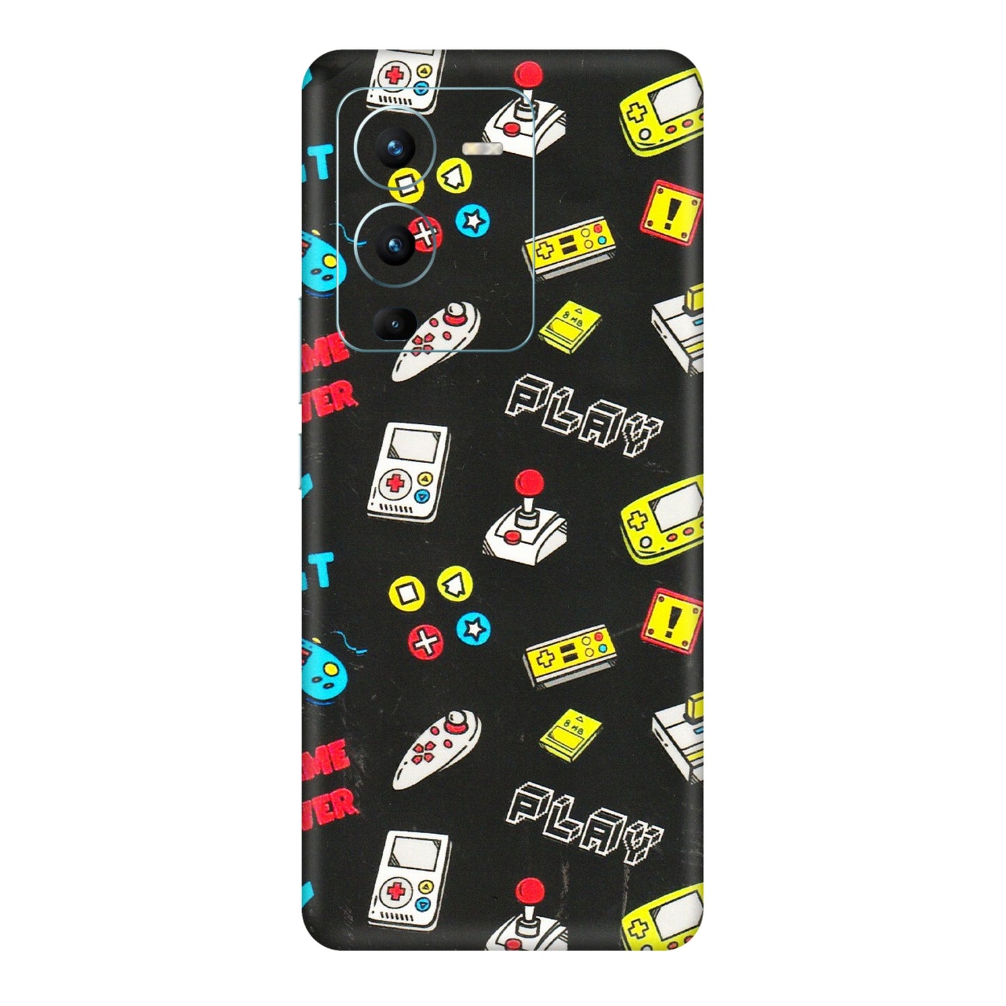 VIVO Z/V/X/T/U/S Series Phone Skins (All Models) - Gaming Doodles - 3D Embossed Finish (L-224) Vivo V25 Pro