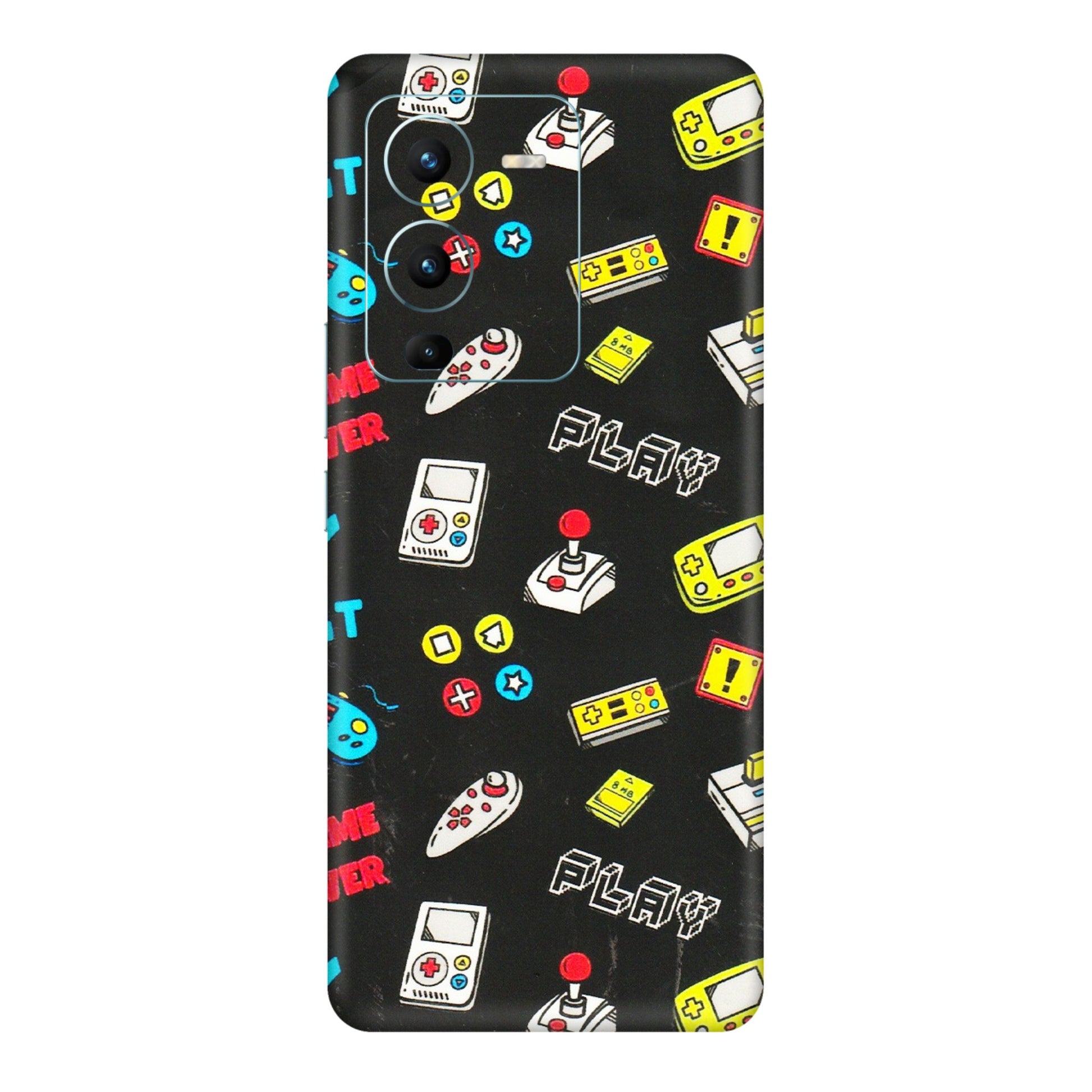VIVO Z/V/X/T/U/S Series Phone Skins (All Models) - Gaming Doodles - 3D Embossed Finish (L-224) Vivo V25 Pro