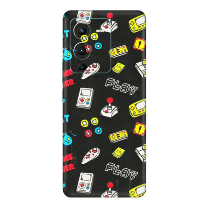 VIVO Z/V/X/T/U/S Series Phone Skins (All Models) - Gaming Doodles - 3D Embossed Finish (L-224) Vivo V25 Pro