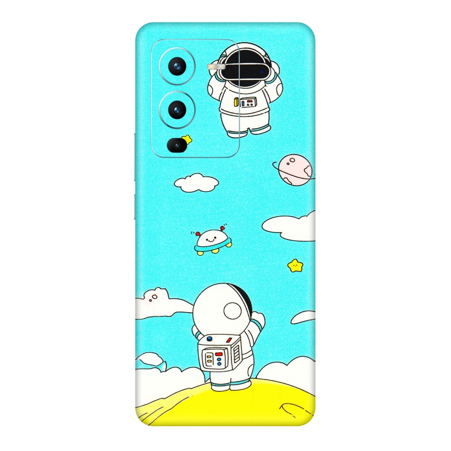 VIVO Z/V/X/T/U/S Series Phone Skins (All Models) - Blue Skies Astro Float - 3D Embossed Finish (L-230) Vivo V25 Pro