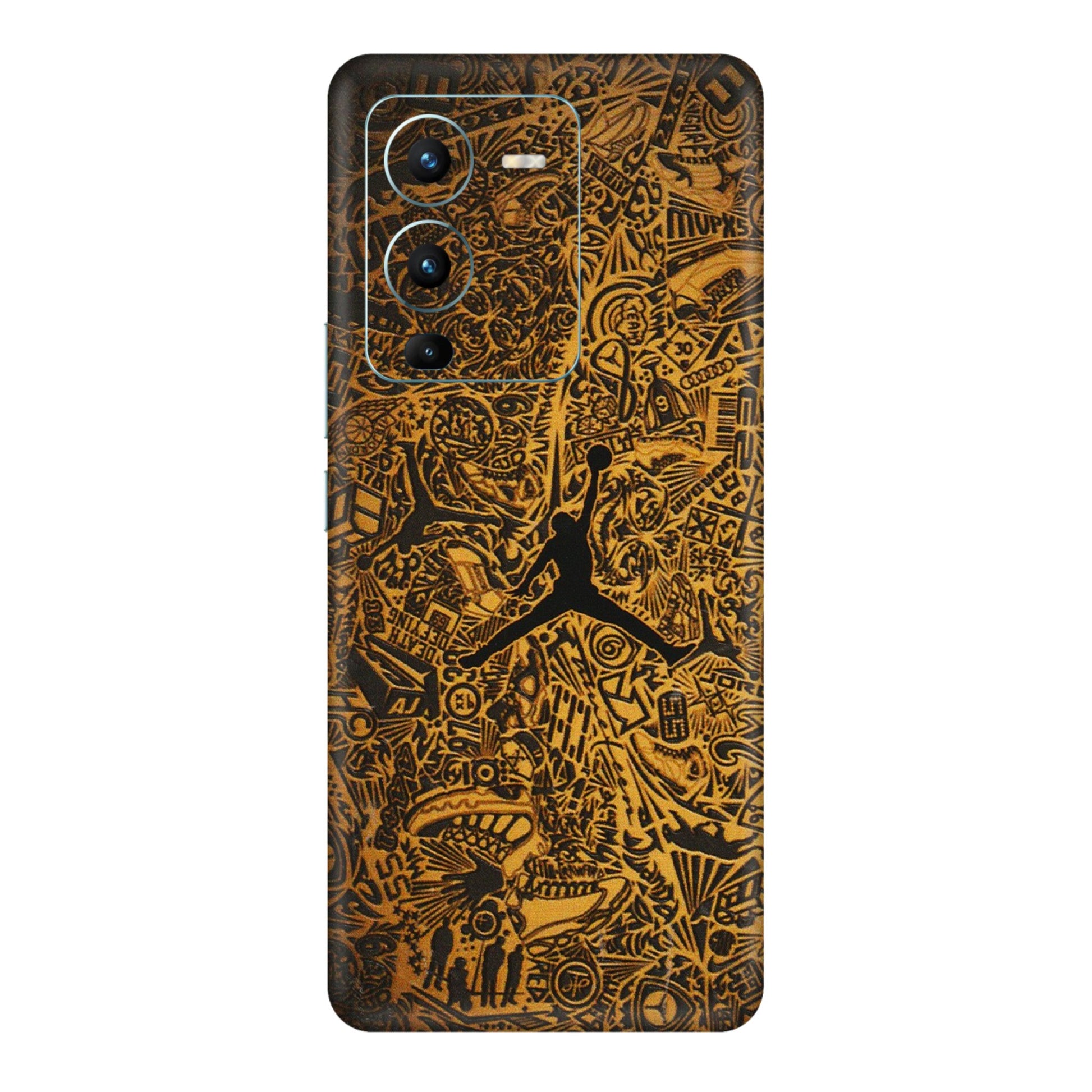 VIVO Z/V/X/T/U/S Series Phone Skins (All Models) - Premium Gold Basketball Player - 3D Embossed Finish (L-236) Vivo V25 Pro