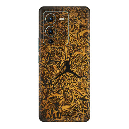 VIVO Z/V/X/T/U/S Series Phone Skins (All Models) - Premium Gold Basketball Player - 3D Embossed Finish (L-236) Vivo V25 Pro