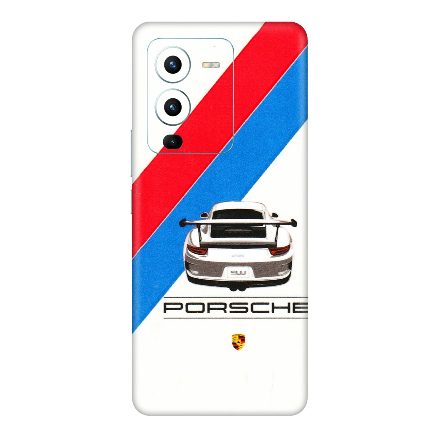 VIVO Z/V/X/T/U/S Series Phone Skins (All Models) - Porche Car Sober Logo - 3D Embossed Finish (L-248) Vivo V25 Pro