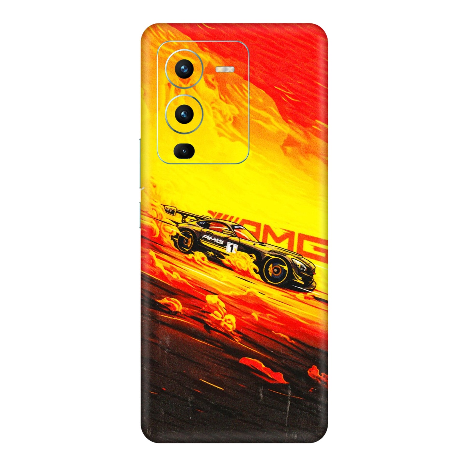 VIVO Z/V/X/T/U/S Series Phone Skins (All Models) - AMG Car Speed Cover - 3D Embossed Finish (L-256) Vivo V25 Pro
