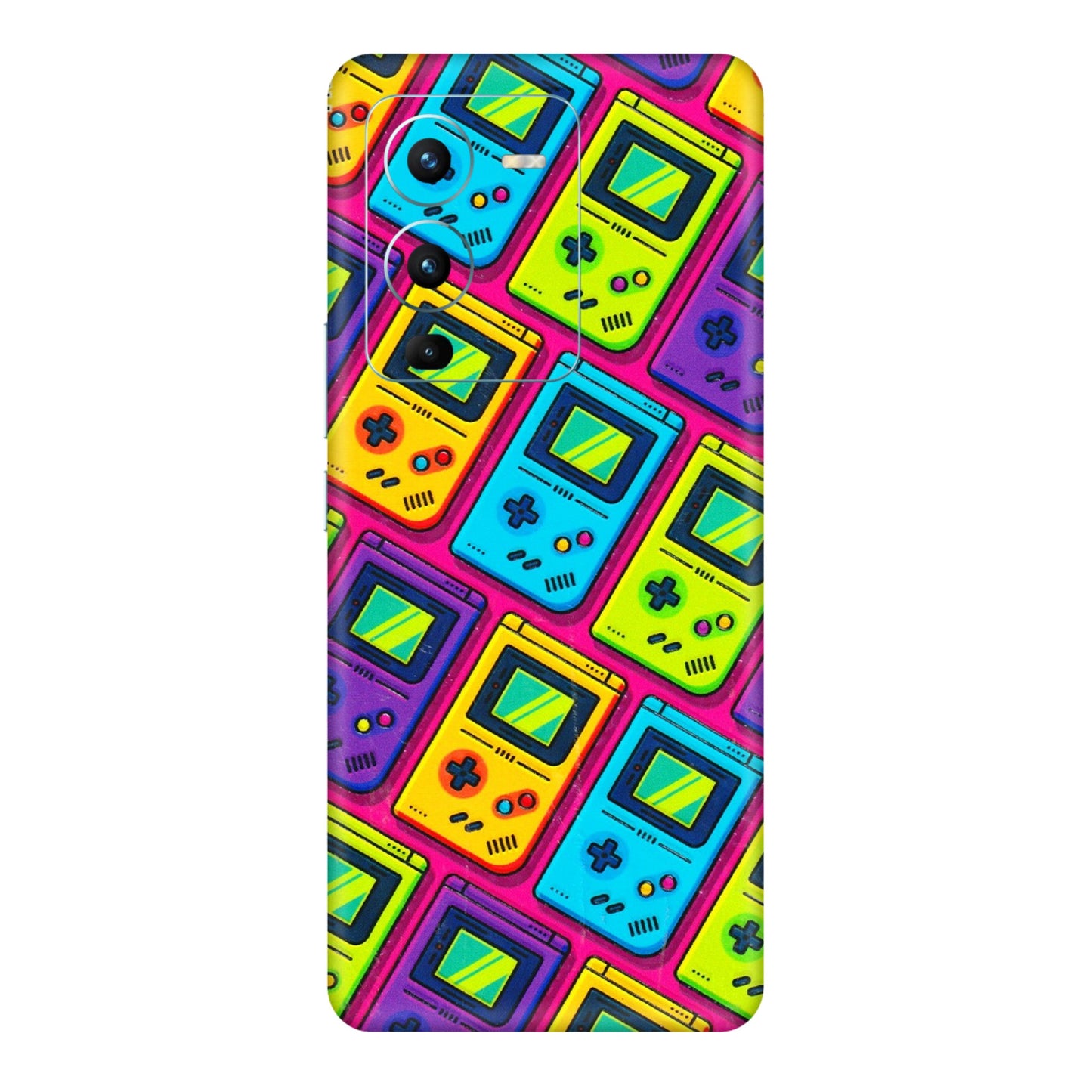 VIVO Z/V/X/T/U/S Series Phone Skins (All Models) - Gameboy Colourful - 3D Embossed Finish (L-266) Vivo V25 Pro