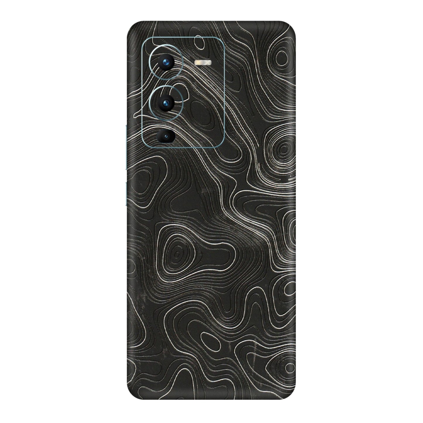 VIVO Z/V/X/T/U/S Series Phone Skins (All Models) - Abstract White Line Map - 3D Embossed Finish (L-269) Vivo V25 Pro