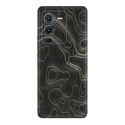 VIVO Z/V/X/T/U/S Series Phone Skins (All Models) - Abstract White Line Map - 3D Embossed Finish (L-269) Vivo V25 Pro