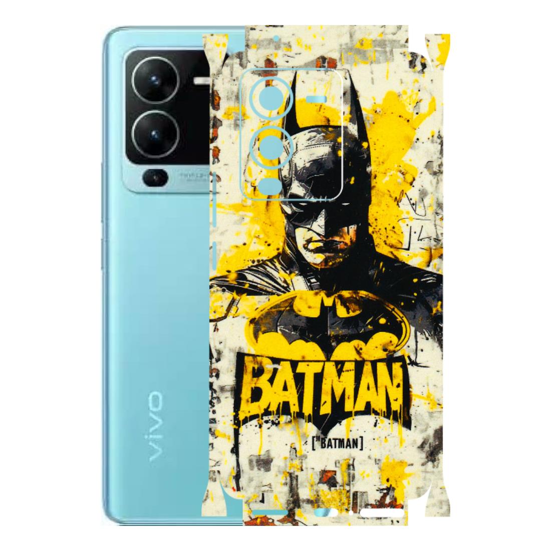 VIVO Z/V/X/T/U/S Series Phone Skins (All Models) - Batman Yellow BT - 3D Embossed Finish (L-304) Vivo V25 Pro
