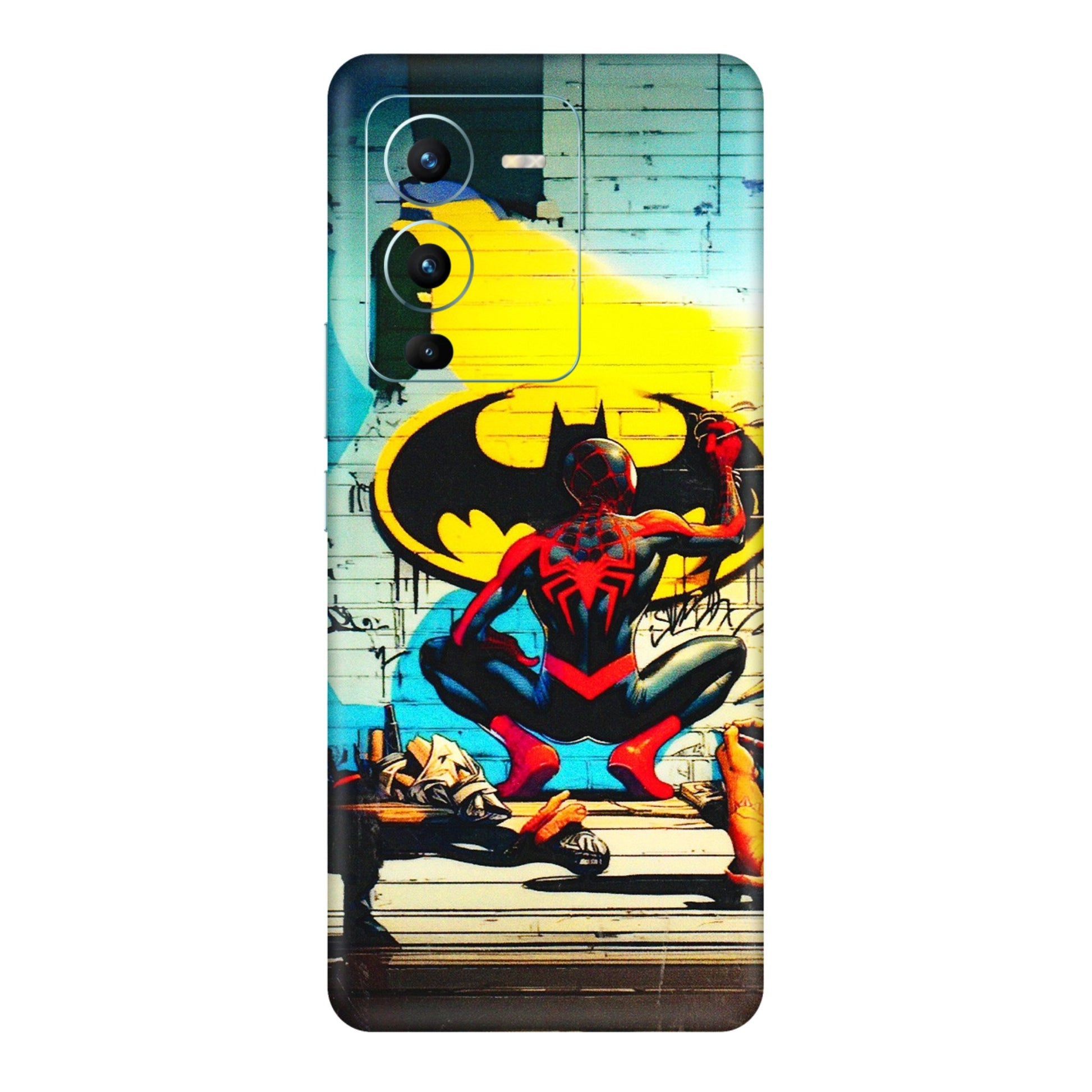 VIVO Z/V/X/T/U/S Series Phone Skins (All Models) - New Spiderman Bat Logo - 3D Embossed Finish (L-309) Vivo V25 Pro