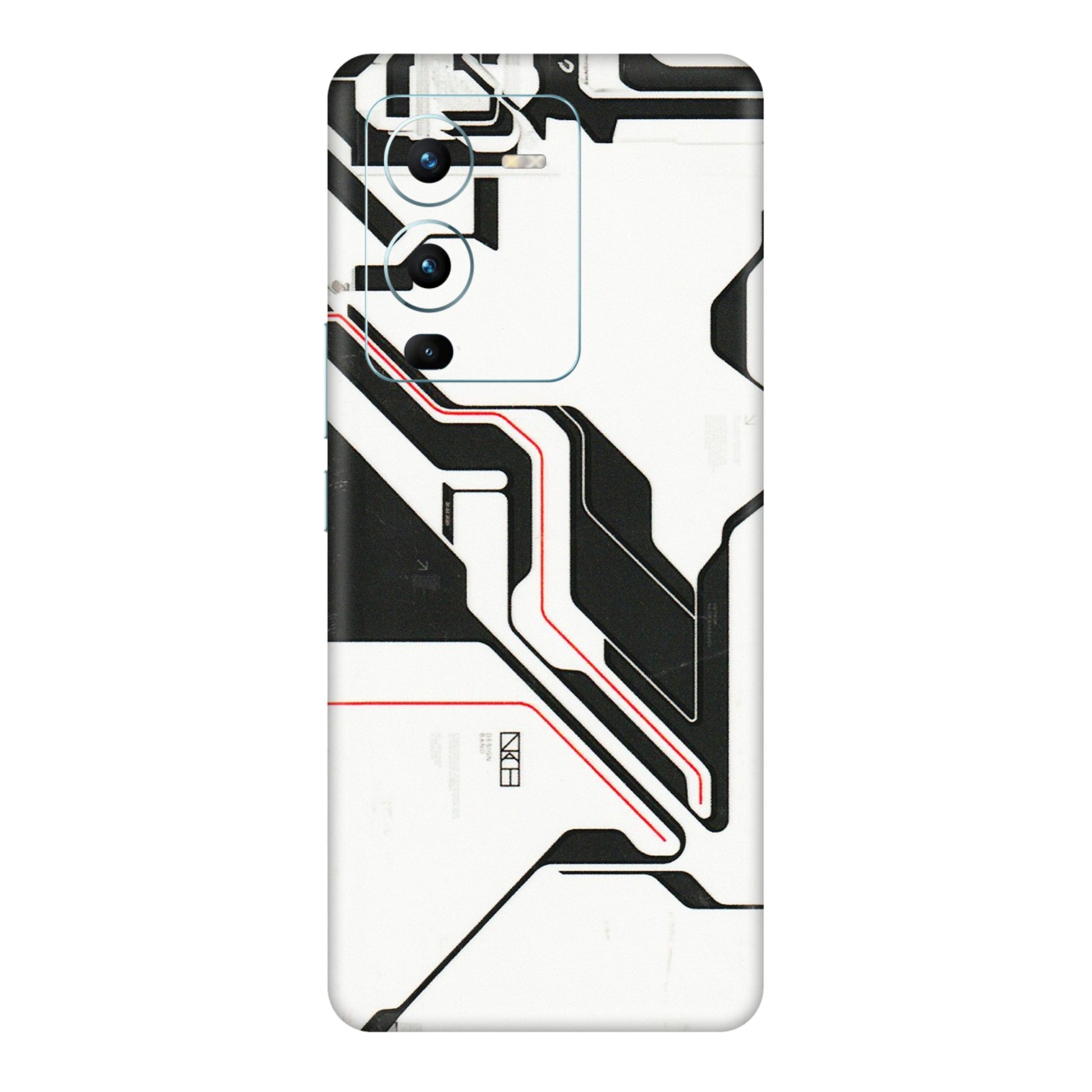 VIVO Z/V/X/T/U/S Series Phone Skins (All Models) - White Techy Logo - 3D Embossed Finish (L-312) Vivo V25 Pro
