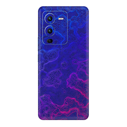 VIVO Z/V/X/T/U/S Series Phone Skins (All Models) - Purple Ripples Swirl - 3D Embossed Finish (L-314) Vivo V25 Pro