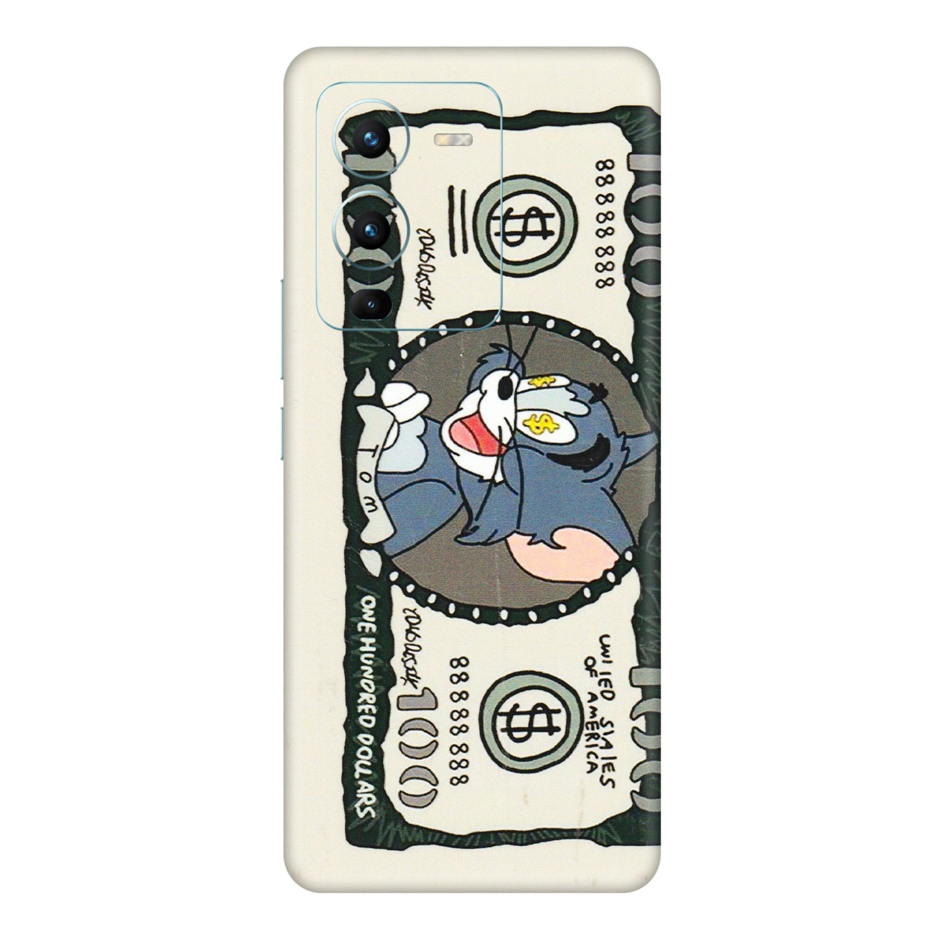 VIVO Z/V/X/T/U/S Series Phone Skins (All Models) - Tom Hundred Dollar - 3D Embossed Finish (L-324) Vivo V25 Pro