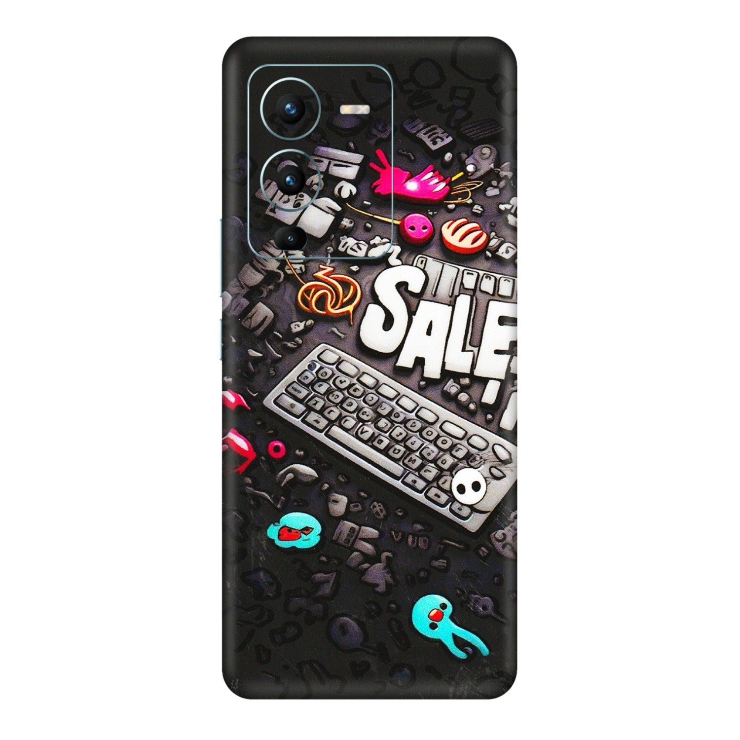 VIVO Z/V/X/T/U/S Series Phone Skins (All Models) - Gadgets Sale - 3D Embossed Finish (L-50) Vivo V25 Pro