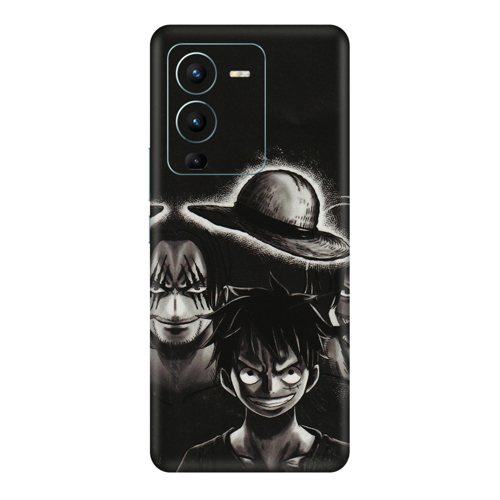 VIVO Z/V/X/T/U/S Series Phone Skins (All Models) - Black Luffy Hat - 3D Embossed Finish (L-57) Vivo V25 Pro