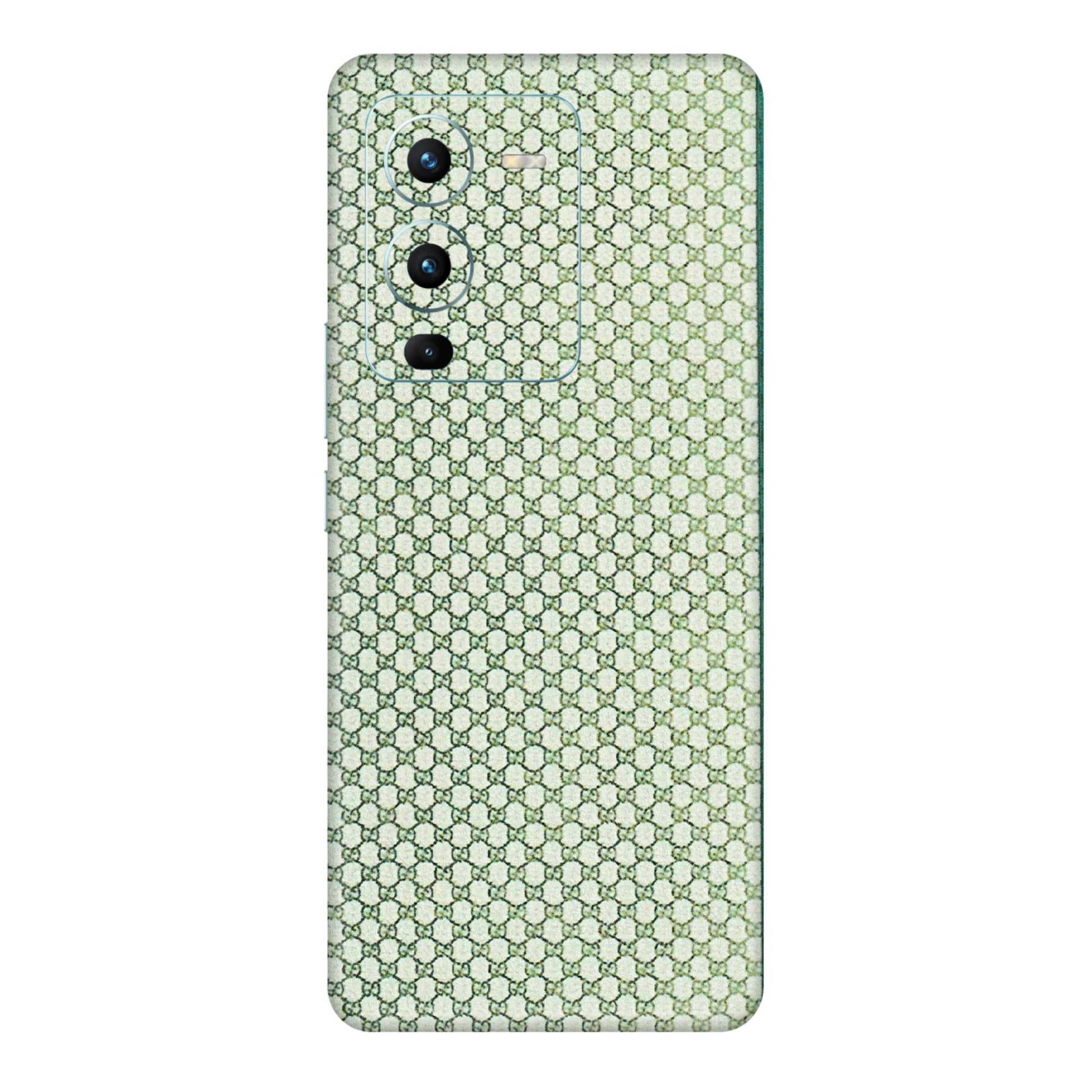 VIVO Z/V/X/T/U/S Series Phone Skins (All Models) - Gucci Fabric Pattern - 3D Embossed Finish (L-73) Vivo V25 Pro