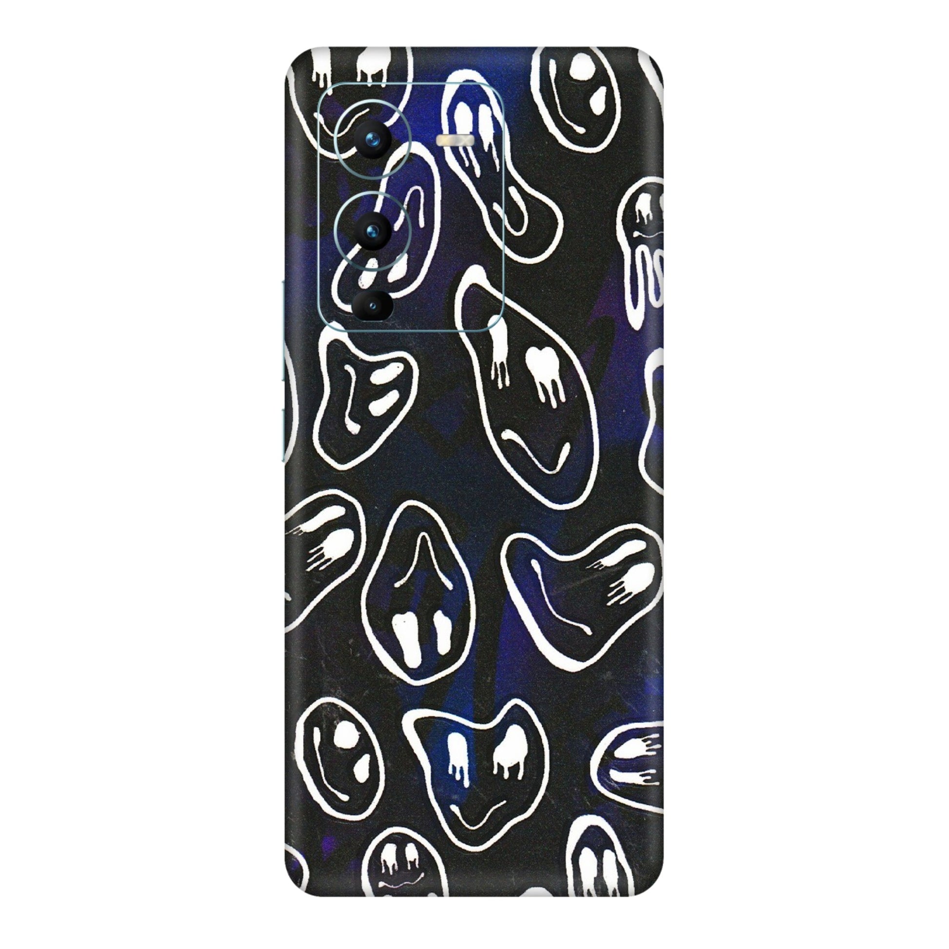 VIVO Z/V/X/T/U/S Series Phone Skins (All Models) - Distorted Smileys - 3D Embossed Finish (L-92) Vivo V25 Pro